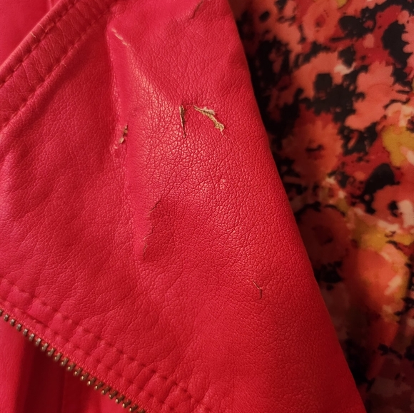 Black Rivet ☃️Pink Faux Leather Jacket 3x - Picture 6 of 10